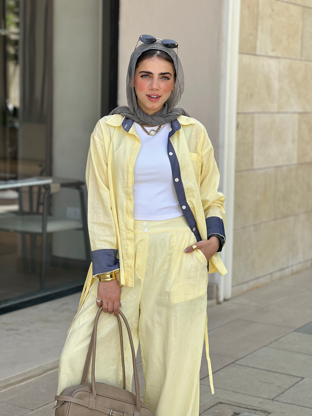 Linen Wrap Blouse