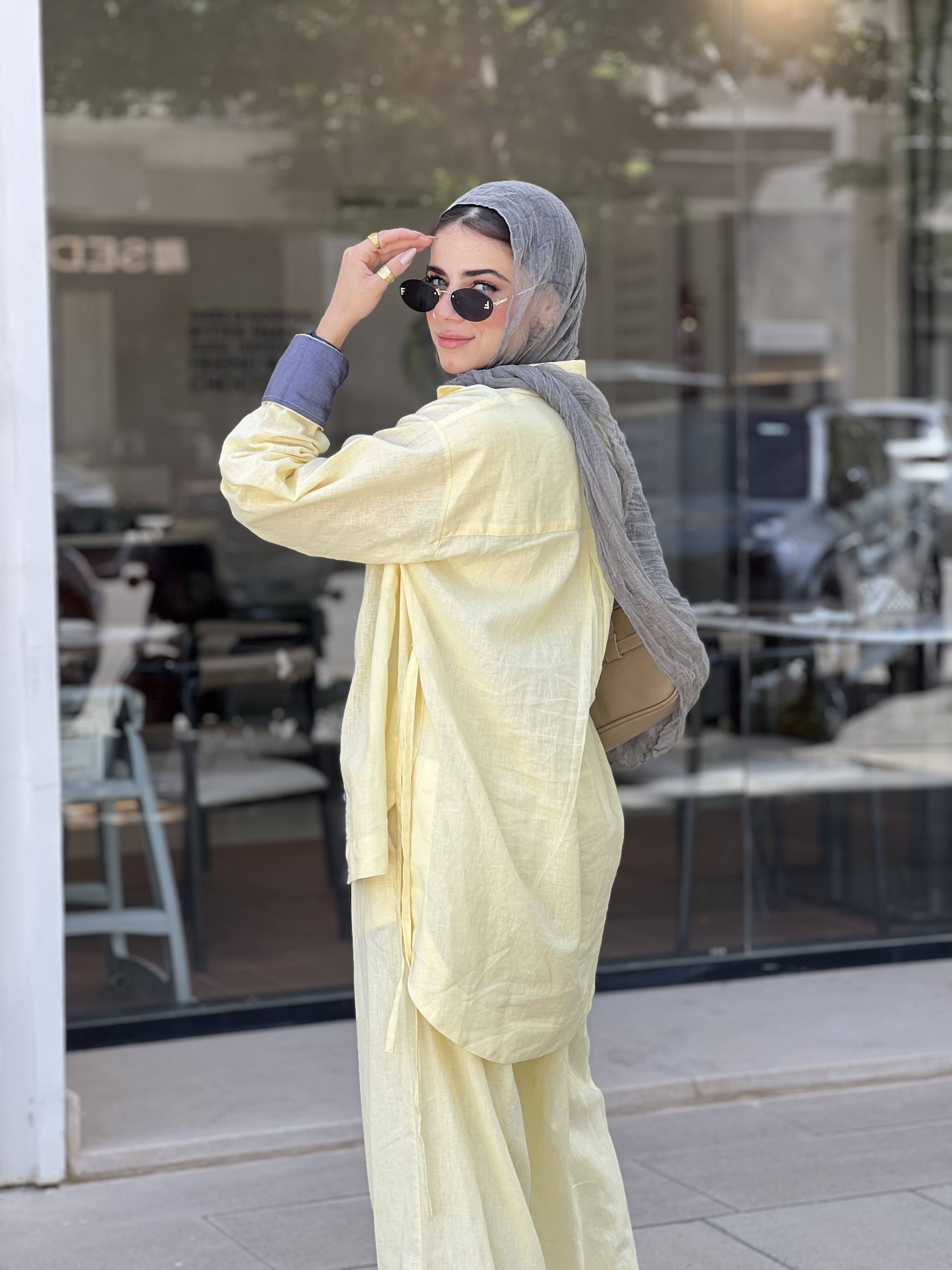 Linen Wrap Blouse