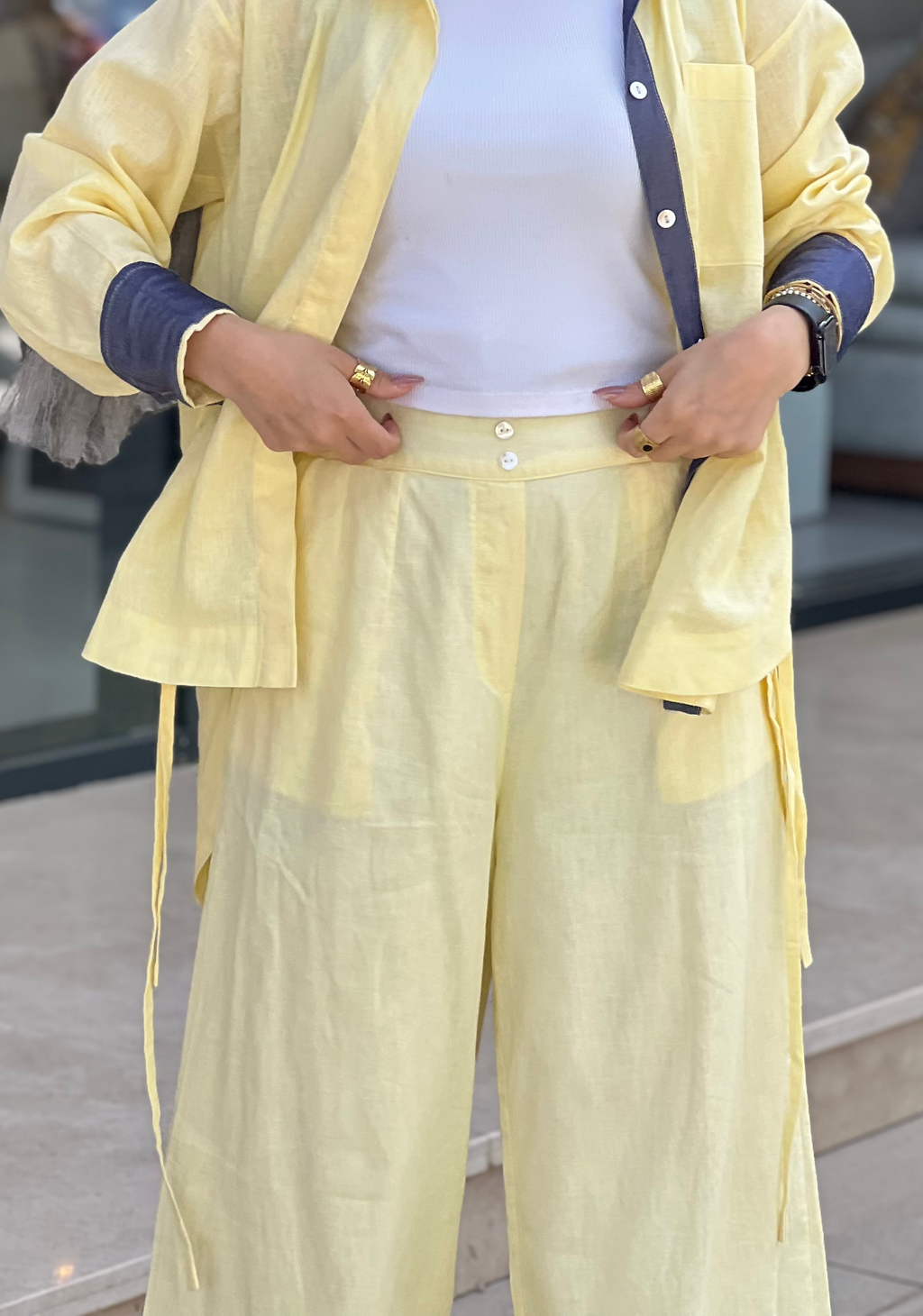 Linen Padded Pants