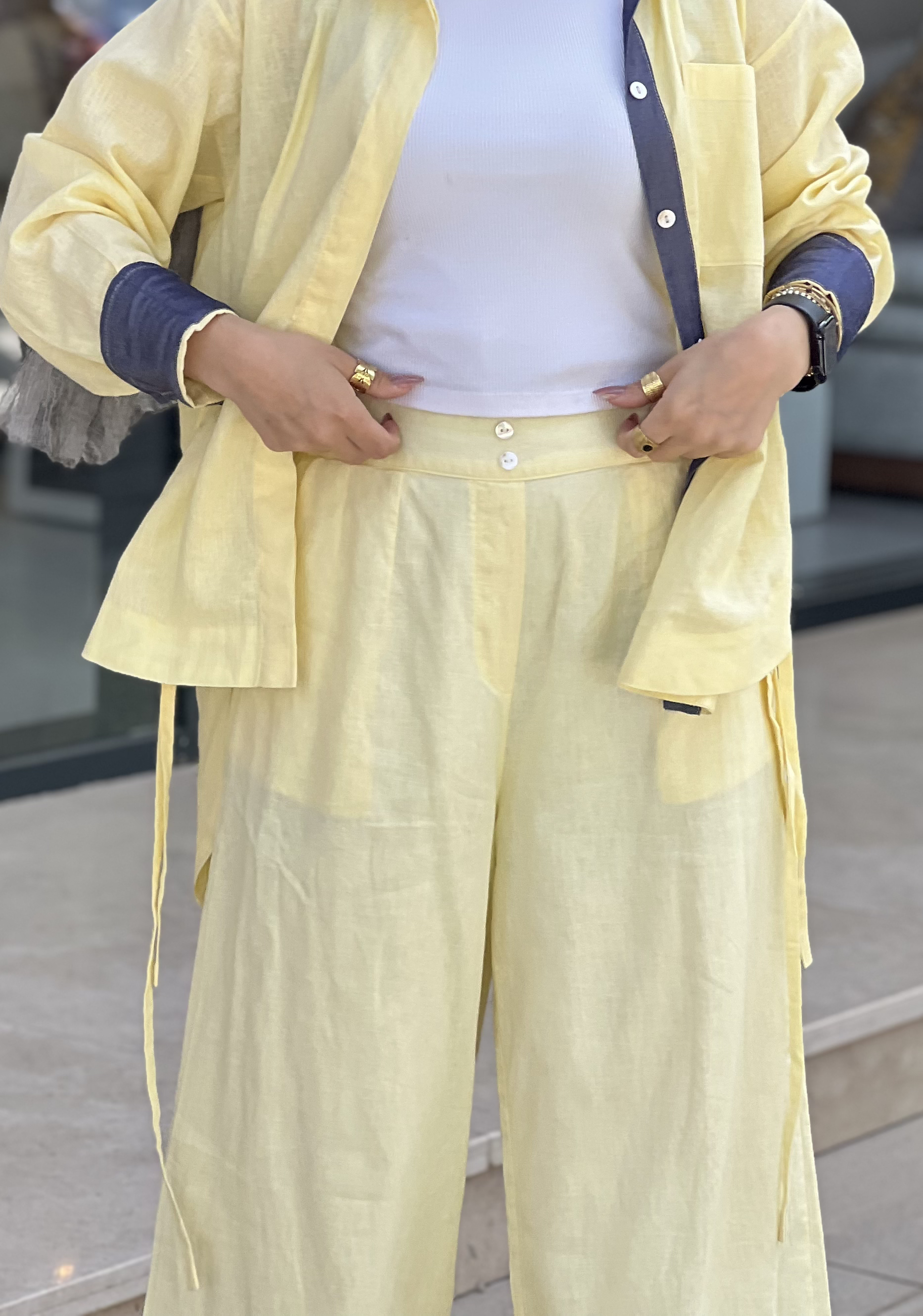 Linen Padded Pants
