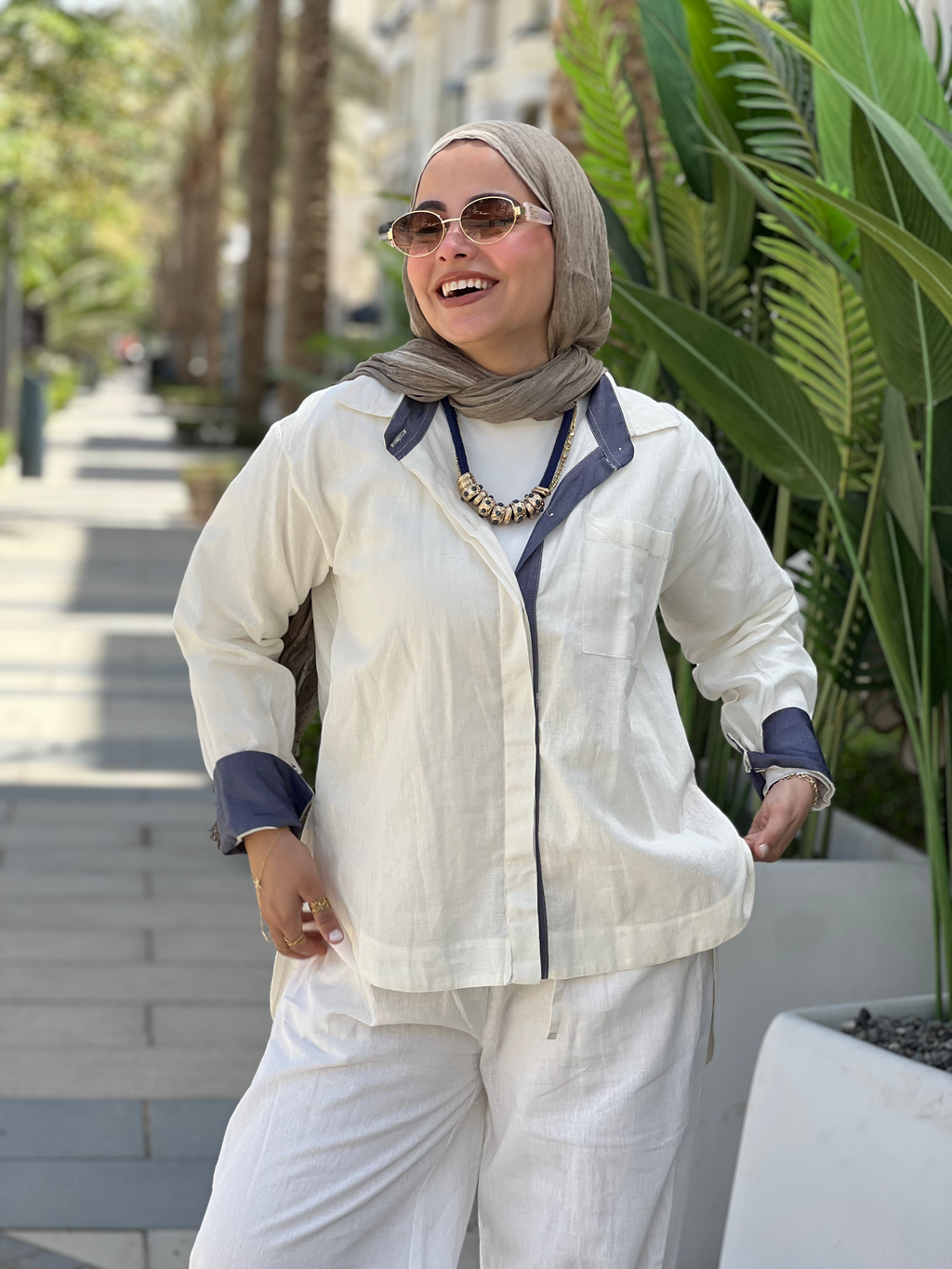Linen Wrap Blouse
